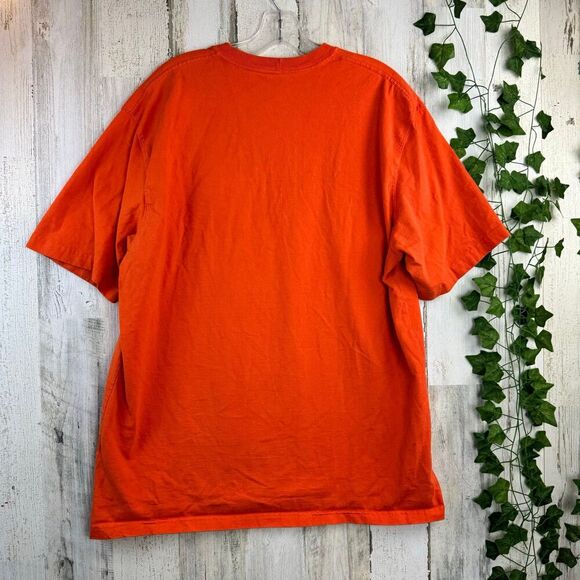 Carhartt One Pocket Orange T-shirt Men's Size Large Original Fit Work Safety - Picture 4 of 9